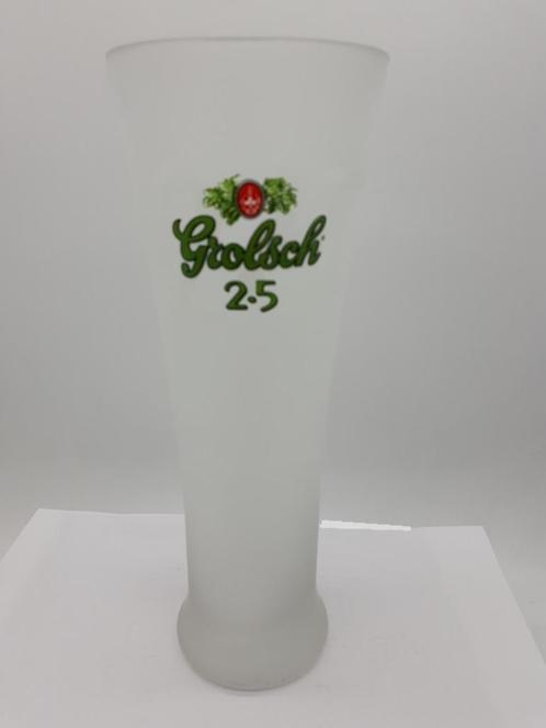Grolsch Bierglas 2.5 dikke voet matglas, Verzamelen, Biermerken, Zo goed als nieuw, Glas of Glazen, Grolsch, Ophalen of Verzenden
