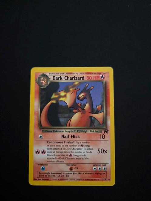 Dark Charizard 21/82 Pokemon Team Rocket non holo rare, Hobby en Vrije tijd, Verzamelkaartspellen | Pokémon, Zo goed als nieuw