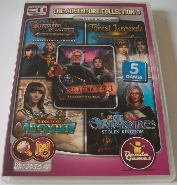 PC Game *** ADVENTURE COLLECTION 3 *** 5-Games Pack Denda, Spelcomputers en Games, Games | Pc, Zo goed als nieuw, Puzzel en Educatief