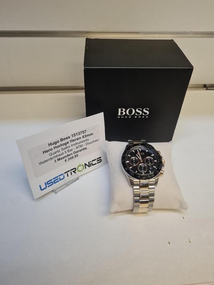 Hugo Boss HB1513757 HERO Heren Horloge, Sieraden, Tassen en Uiterlijk, Horloges | Heren, Gebruikt, Overige merken, Overige materialen
