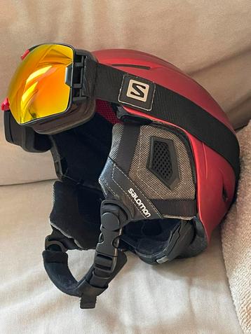Salomon skihelm met skibril zgan 56-59 cm beschikbaar voor biedingen