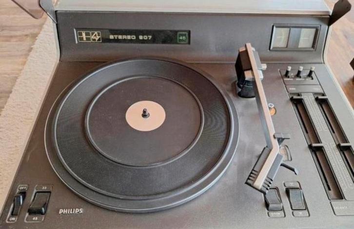 Philips 907 Platenspeler - Vintage Draaitafel, Audio, Tv en Foto, Platenspelers, Gebruikt, Platenspeler, Philips, Ophalen