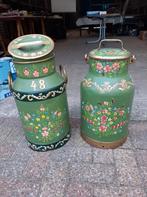 Vintage Beschilderde Melkbussen - Set van 2, Antiek en Kunst, Curiosa en Brocante, Ophalen