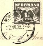 805154	Monnikendam	de Posthoorn 1938	Gelopen met postzegel, Verzamelen, Ansichtkaarten | Nederland, Gelopen, Noord-Holland, Ophalen of Verzenden