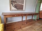 Extra lange eiken tafel side table eind 1900, Ophalen, Gebruikt, Eikenhout, 200 cm of meer