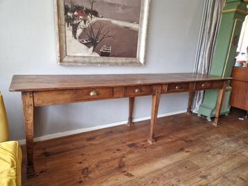 Extra lange eiken tafel side table eind 1900 beschikbaar voor biedingen