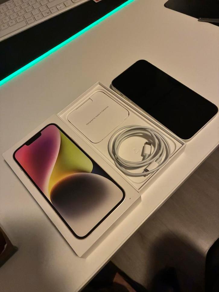 Iphone 14 plus 128gb met doos zeer goede staat!, Telecommunicatie, Mobiele telefoons | Toebehoren en Onderdelen, Gebruikt, Apple iPhone
