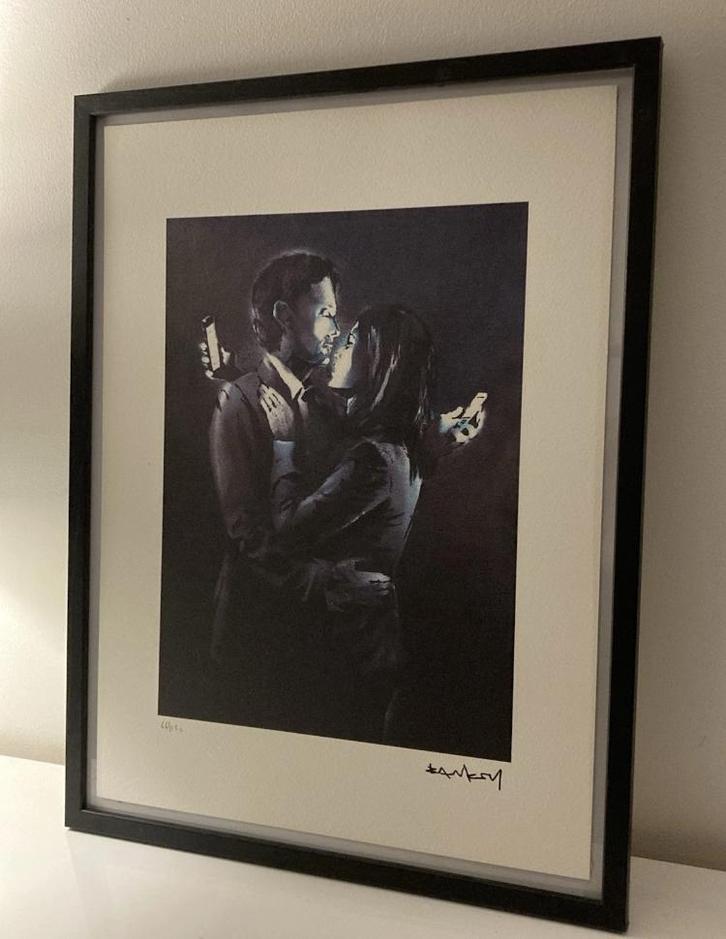 BANKSY : litho met certificaat, Antiek en Kunst, Kunst | Litho's en Zeefdrukken, Ophalen of Verzenden