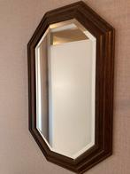 Mooie achthoekige spiegel met eikenhouten lijst, Ophalen, Minder dan 50 cm, Gebruikt, Minder dan 100 cm