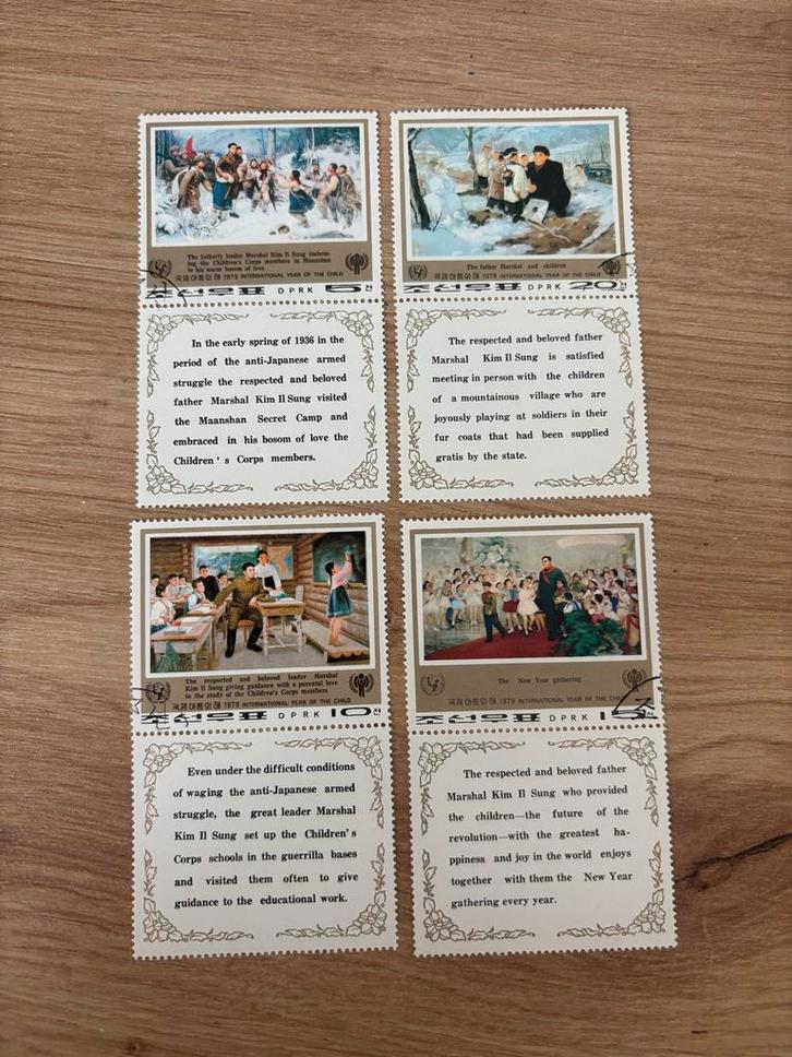 Noord-Koreaanse Postzegels Kim Il Sung DPRK 1979, Postzegels en Munten, Postzegels | Volle albums en Verzamelingen, Buitenland