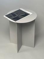 Stalen bijzettafel gebroken wit, Huis en Inrichting, Tafels | Bijzettafels, Ophalen, Minder dan 45 cm, Minder dan 55 cm, Rond