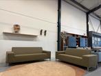 2 Nieuw Gelderland 6511 3 & 2,5 zits Bank Clay stof Groen, 75 tot 100 cm, Ophalen of Verzenden, Rechte bank, Gelderland