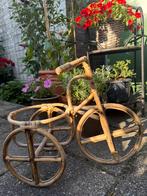 Vintage rotan plantenstandaard in de vorm van een fiets, Ophalen, Overige materialen, Gebruikt, Minder dan 60 cm