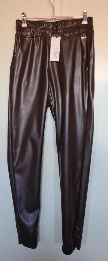 Chocolade bruin coating broek stretch nieuw maat M - L beschikbaar voor biedingen