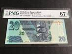 Zimbabwe 20 dollars 2020 PMG67 P104A AA1886293, Ophalen of Verzenden, Zimbabwe, Los biljet