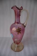 Antieke Art Nouveau glas emaille vaas c 1900, Ophalen of Verzenden