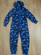 Onesie fleece blauw camouflage maat 146, Ophalen of Verzenden, Gebruikt, Jongen, Nacht- of Onderkleding