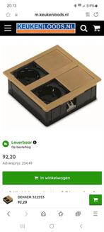 Inbouw stopcontact voor in het blad goudkleurig, Ophalen, Nieuw