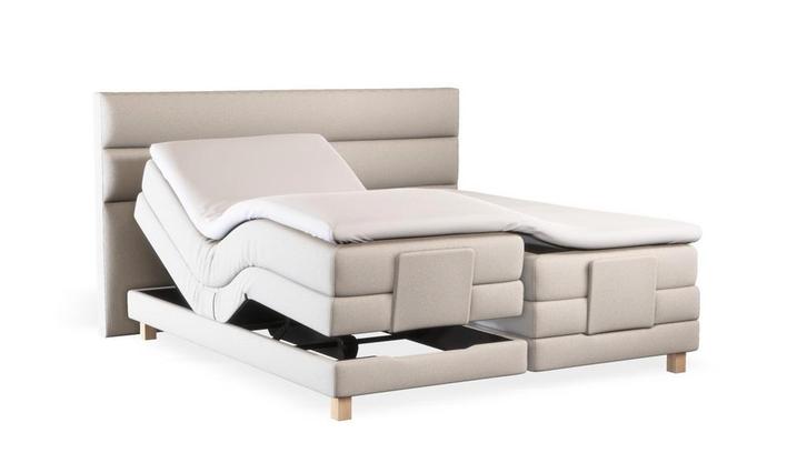 Karlsson Elektrische Boxspring 180x210 - Natural Beige, Huis en Inrichting, Slaapkamer | Bedden, Zo goed als nieuw, Tweepersoons