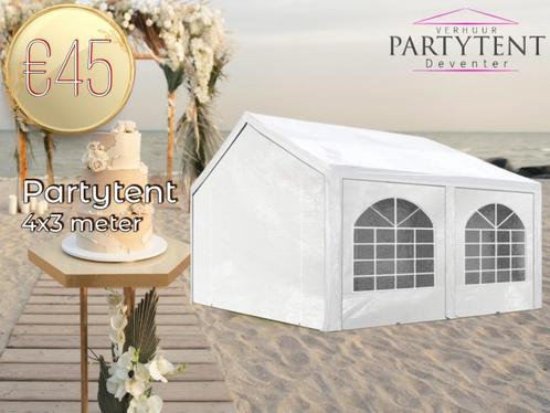 Huur partytent 4x3 meter voor bruiloft tuinfeest, Hobby en Vrije tijd, Feestartikelen | Verhuur, Nieuw, Geboorte of Huwelijk, Ophalen