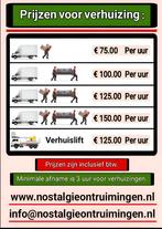 Particuliere, Student, Senioren, Zakelijke verhuizing €75.00, Inpakservice, Opslag