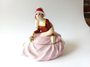 art deco beeldje, juwelendoosje, trinket box beschikbaar voor biedingen