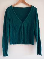 King Louie gebreid vest petrol met hartjes maat L, Ophalen of Verzenden, Gedragen, Maat 42/44 (L), Blauw