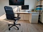 Gratis combi: bureaustoel met bureau, Huis en Inrichting, Bureaustoelen, Ophalen, Gebruikt, Zwart, Bureaustoel
