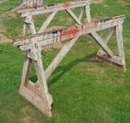 2 grote houten schragen 2.14m, Doe-het-zelf en Verbouw, Werkbanken, Ophalen, Gebruikt, 170 cm of meer