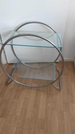 Vintage buisframe theetafel - ophalen in Oostburg, Huis en Inrichting, Tafelonderdelen, Ophalen, 50 tot 100 cm, Tafelblad, Rechthoekig