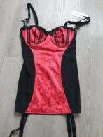 Sexy jarretel jurkje - Besired - Maat S, Besired, Verzenden, Zwart, Nachtkleding