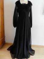 Cocktail Hoffmann jurk maat 38 maxi gala zwart VINTAGE 70's, Verzenden, Zwart, Zo goed als nieuw, Onder de knie