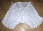 Vintage wit katoenen onderjurken, half schort en onderbroek, Onbekend, Ophalen of Verzenden, Wit, Overige typen