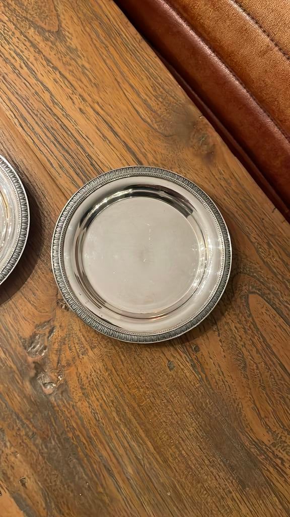 Christofle verzilverd bord / coaster Malmaison, Ophalen of Verzenden, Overige materialen, Overige stijlen, Overige typen