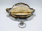 Zilveren tasbeugel, fluwelen tas, A. Offringa, Huizum, 1797, Antiek en Kunst, Verzenden, Zilver