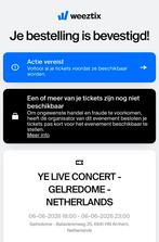 2x KANYE WEST PLATINA TICKETS GELREDOME, Tickets en Kaartjes, Concerten | Pop, Twee personen, Juni