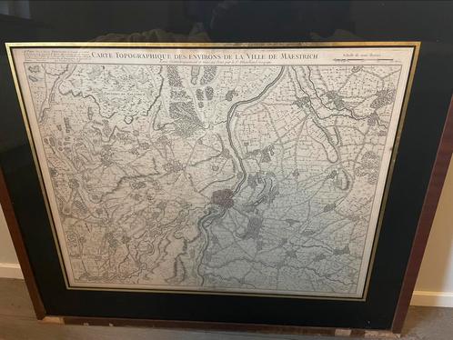 Unieke kopergravure/Landkaart Maastricht - 1748, Antiek en Kunst, Antiek | Wandborden en Tegels, Ophalen