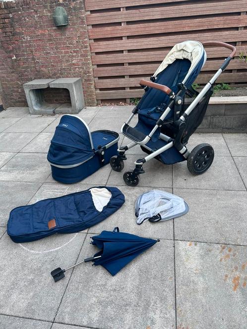 Joolz day combiewagen donkerblauw, Kinderen en Baby's, Kinderwagens en Combinaties, Gebruikt, Combiwagen, Overige merken, Verstelbare duwstang