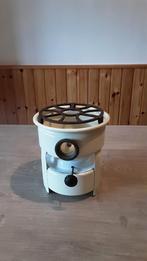 EMAILLE CREME WIT 1 PITS PETROLEUMSTEL., Antiek en Kunst, Antiek | Emaille, Ophalen of Verzenden