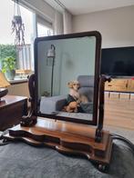 prachtige antieke kaptafel spiegel van mahonie hout, Ophalen of Verzenden