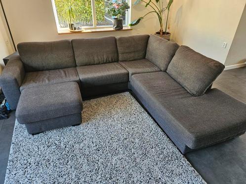 Gratis af te halen Antraciete Bellus bank plus hocker, Huis en Inrichting, Banken | Complete zithoeken, Gebruikt, Stof, Ophalen