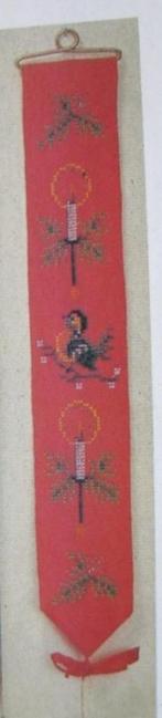 Borduurpatroon  Kerst hanger  Hulst Vogel Kaars  nr 5458, Verzenden, Nieuw, Handborduren, Patroon