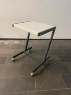 Rol bijzet tafel metaal, Huis en Inrichting, Tafels | Bijzettafels, Ophalen of Verzenden, Rond, Metaal of Aluminium, Minder dan 55 cm