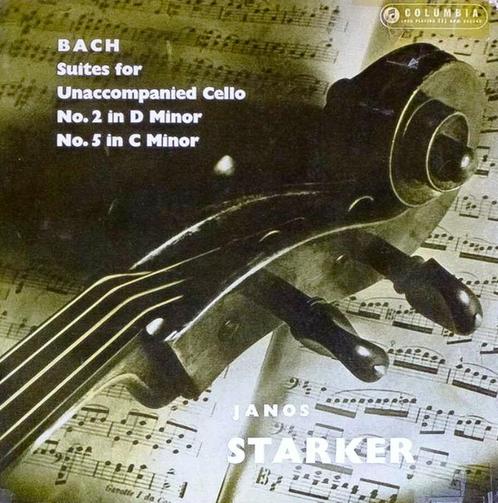 J S Bach Janos Starker Suites For Unaccompanied Cello, Cd's en Dvd's, Vinyl | Klassiek, Zo goed als nieuw, Barok, Kamermuziek