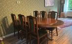Green and brown  extendable dining table, Ophalen of Verzenden