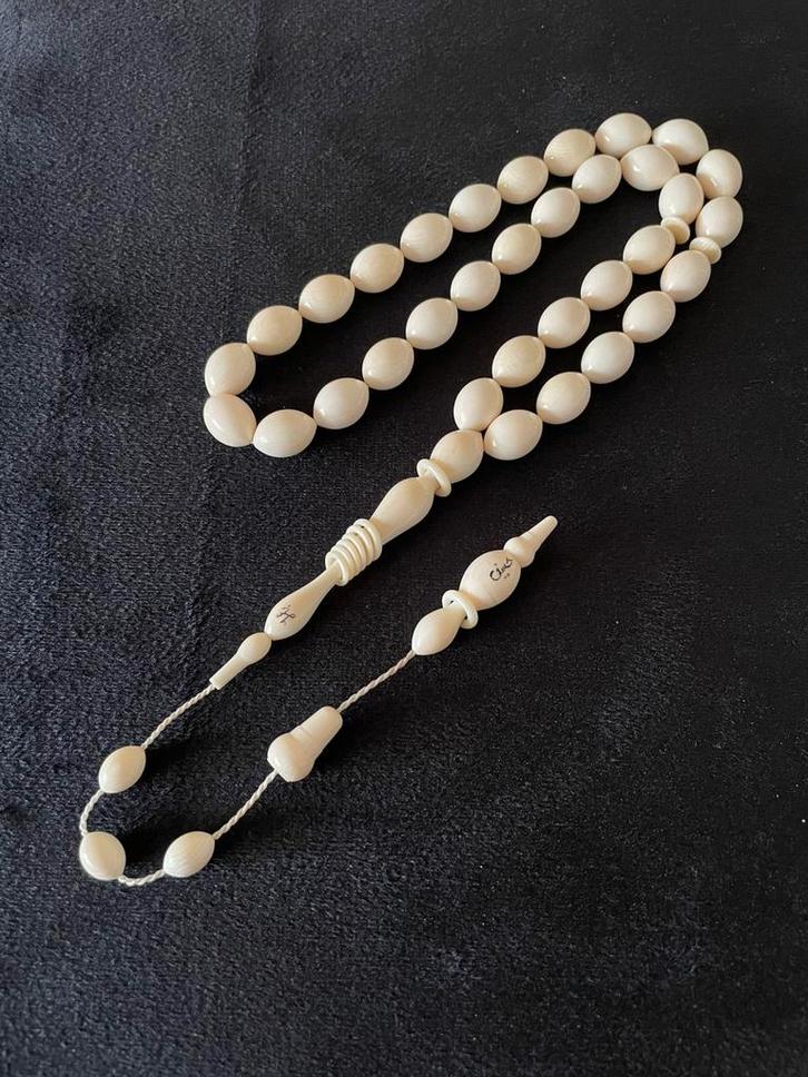 Tesbih van Huseyin Celik, Fildisi, 11x15.5mm, Hobby en Vrije tijd, Kralen en Sieraden maken, Zo goed als nieuw, Ophalen