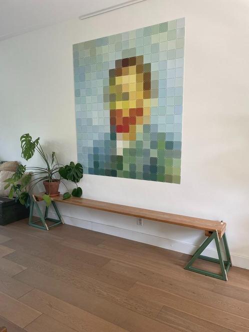 ixxi : Van Gogh Pixel 160x180cm, Antiek en Kunst, Kunst | Schilderijen | Abstract, Ophalen of Verzenden