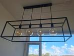 Hanglamp staal zwart 4 lampen heel mooi, Huis en Inrichting, Lampen | Hanglampen, Ophalen, Metaal, Minder dan 50 cm, Landelijk