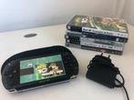 PSP 1004 Zwart met Games en Lader, Zwart, Ophalen of Verzenden, PSP, Gebruikt