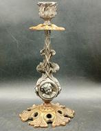 Antieke Kandelaar met Engel, Antiek en Kunst, Ophalen of Verzenden, Koper of Brons